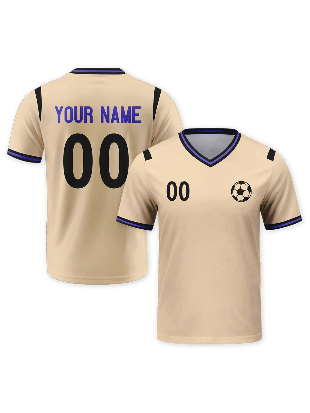 Personalized Football Shirt with Logo, Name and Number, Red and Blue Football Jersey for Men, Youth, Women and Fans