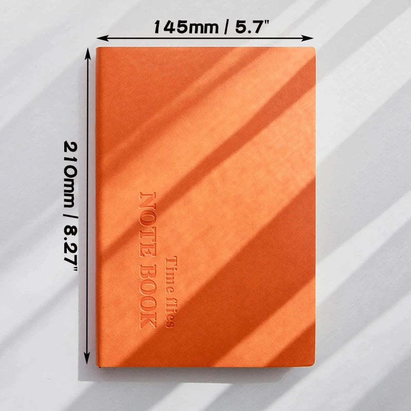 A5 Grid Notebook, Travel Journals, School Office Meeting Record, 80GSM/264 Pages, Checkered Paper Notepad, 2025/26 Manual Planner