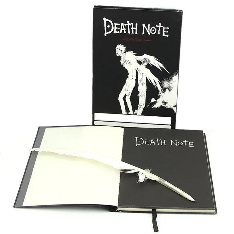 A5 Anime Death Note Notebook, Leather Journal Set, Death Note Collectible Notebook, Large Anime Themed School Writing Diary