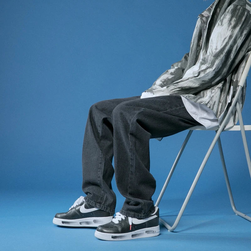 Pantalones vaqueros para hombre, pantalones vaqueros grandes para adolescentes, pantalones vaqueros holgados para hombre, moda para hombre, ropa de calle Trendyol coreana para hombre
