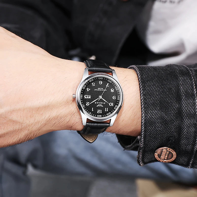 Men's casual watches with leather straps, men's luxury bracelet, best-selling products, dropshipping, erkek saatleri, 2021