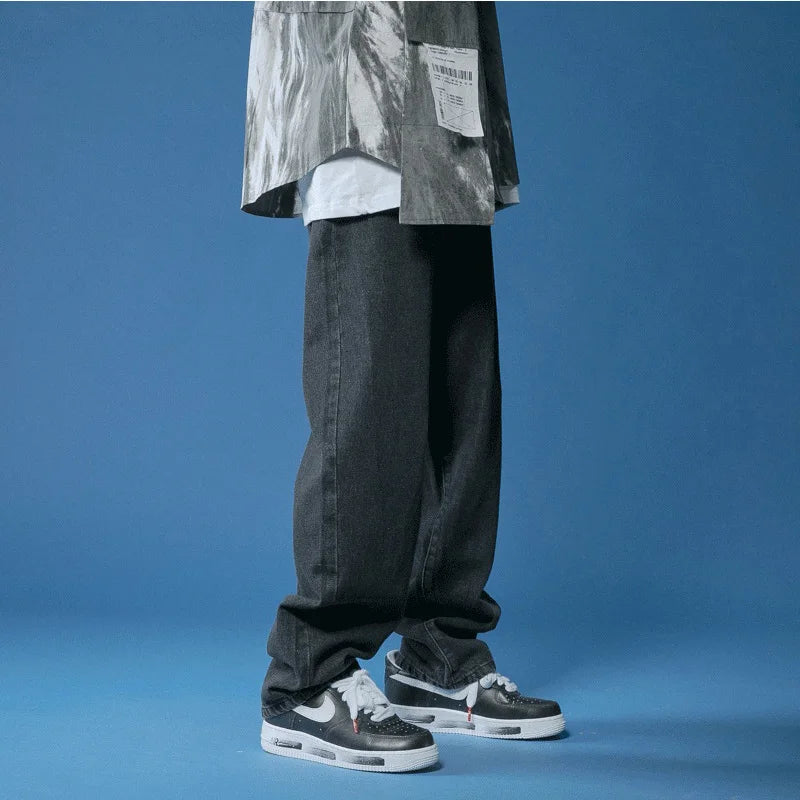 Men's jeans, plus size jeans for teens, baggy jeans for men, men's fashion, Korean Trendyol streetwear for men