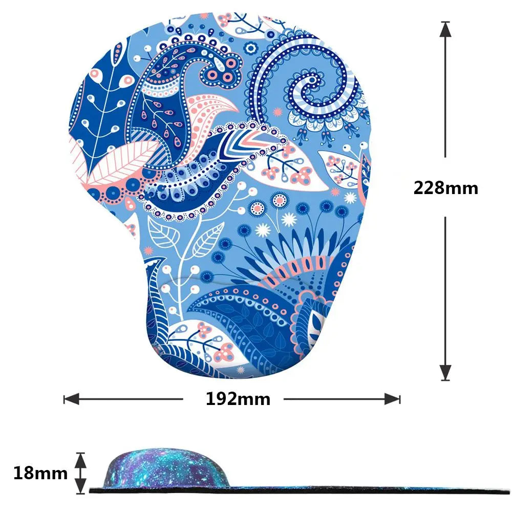 Alfombrilla de silicona para ratón con reposamuñecas, ergonómica, antideslizante, para juegos, escritorio, PC, ordenador portátil