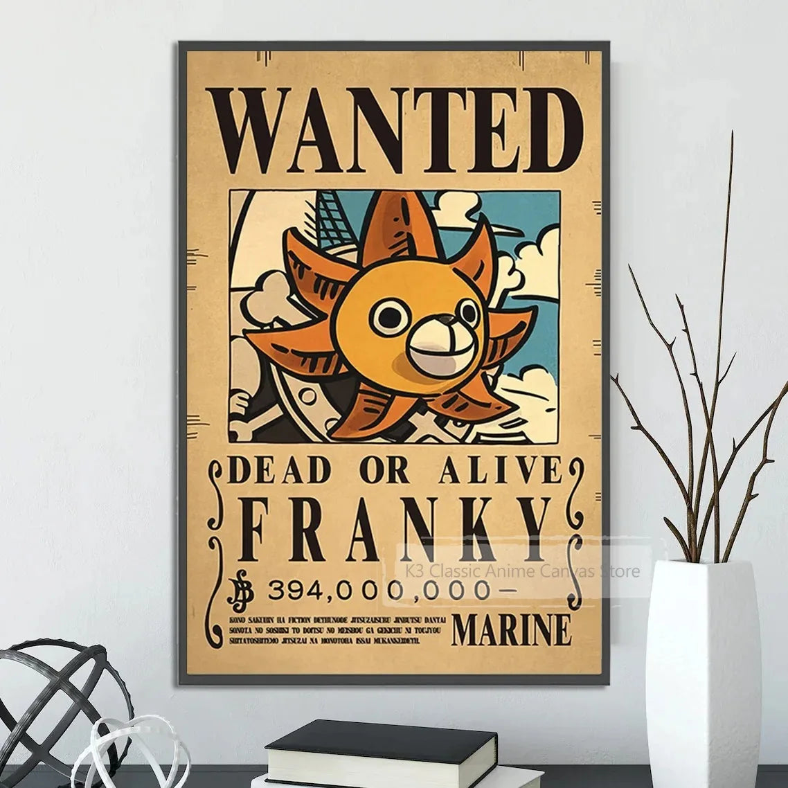 One-piece canvas poster, bounty list, Luffy wallpaper, Ace, Nami figures, home decor, Zoro anime painting, Sanji wall art