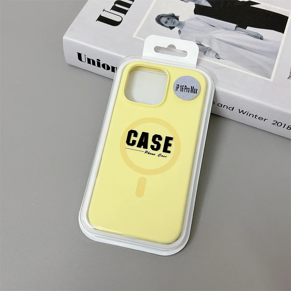 Official Original Liquid Silicone Phone Case for iPhone 16 15 14 13 12 Pro Max Magsafe Magnetic Wireless Charging Cover