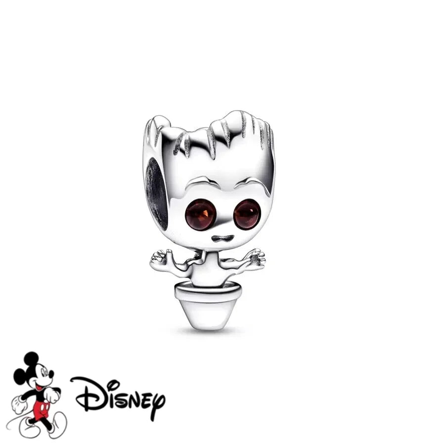 New DIY Jewelry Charms from the Disney Marvel Universe, Spider-Man Gifts, Captain America Pendant Charms, Compatible with Original Silver Bracelets and Necklaces