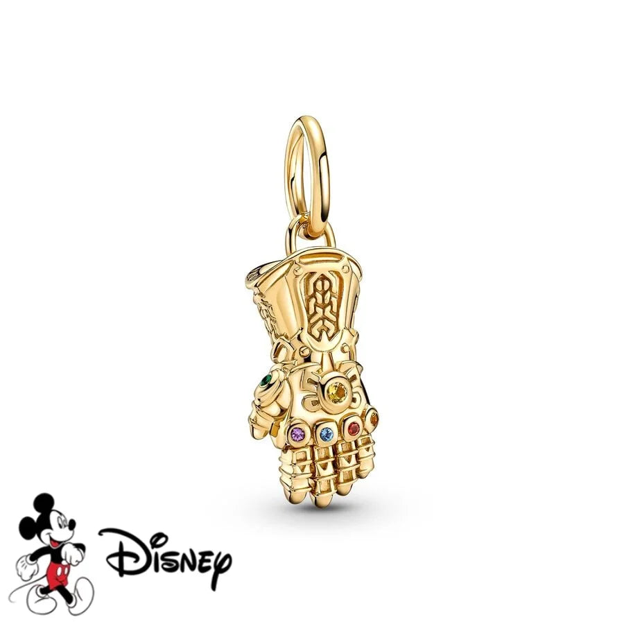 New DIY Jewelry Charms from the Disney Marvel Universe, Spider-Man Gifts, Captain America Pendant Charms, Compatible with Original Silver Bracelets and Necklaces