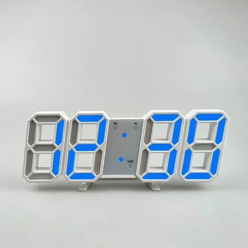 Purchase products, 3D LED Digital Alarm Clock, Wall Clock, Time/Date/Temperature for Home/Kitchen/Office, Garden Decoration