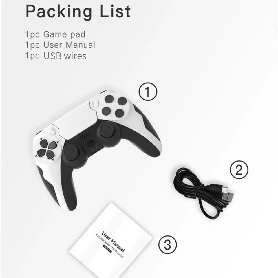 GAMINJA-mando inalámbrico P48 con giroscopio de seis ejes, controlador de juego para PS4, PS3, consola Wins 7, 8, 10, Joystick de PC de doble vibración - CR mark