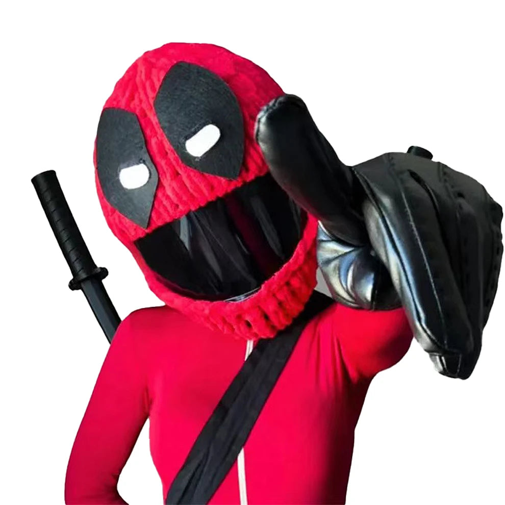 Nueva funda Universal para casco de motocicleta con animales de peluche, fundas para casco de felpa de conejo completo para regalos de Navidad, estilo de motocicleta - CR mark