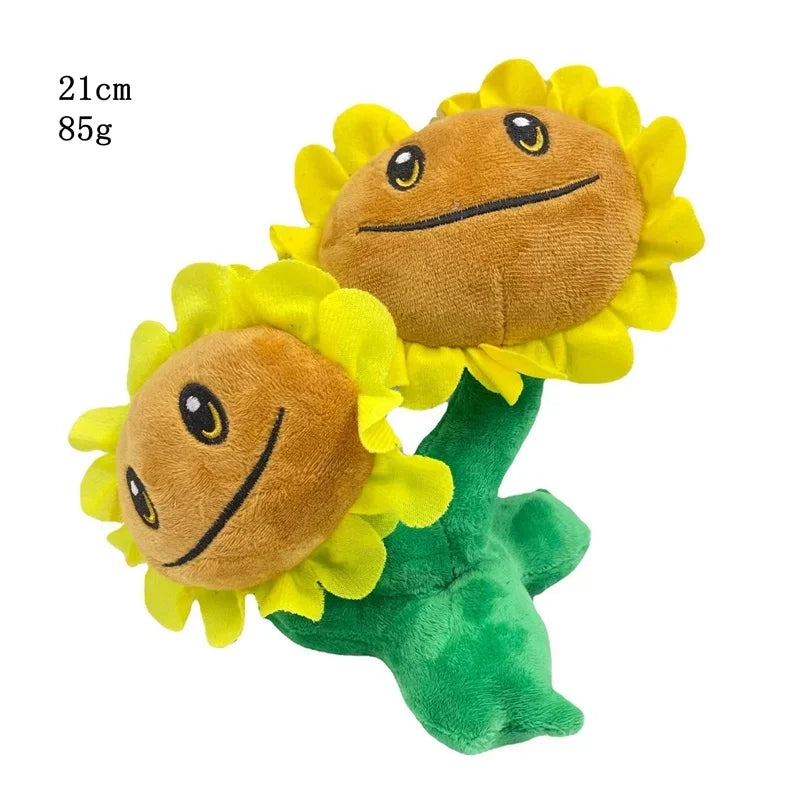 18cm Plants vs Zombies Peashooter Plush Toy Cute Snow Pea Threepeater Soft Stuffed Toys Gifts for Kids