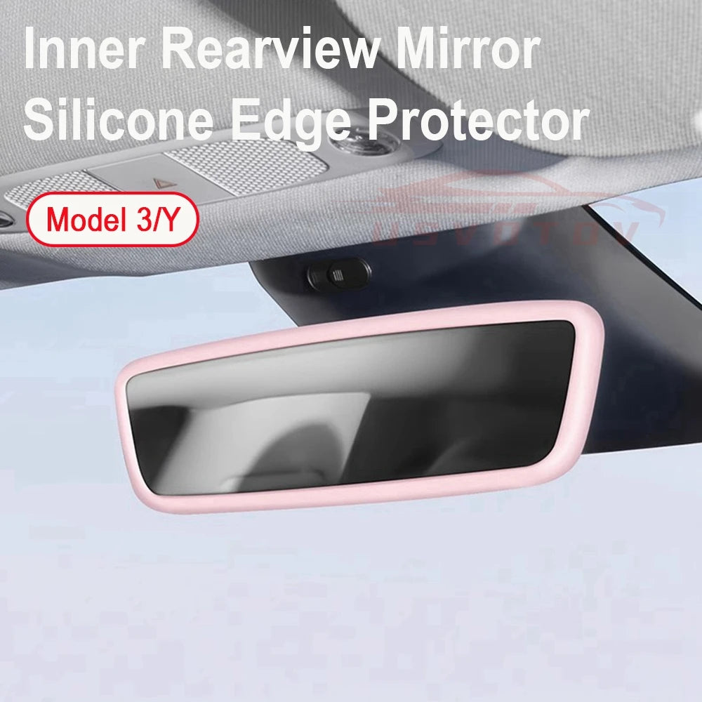 Marco Protector de espejo retrovisor para Tesla Model 3 Y S X 2026 -2019, accesorios para consola central Juniper, embellecedor de cubierta de silicona para espejo