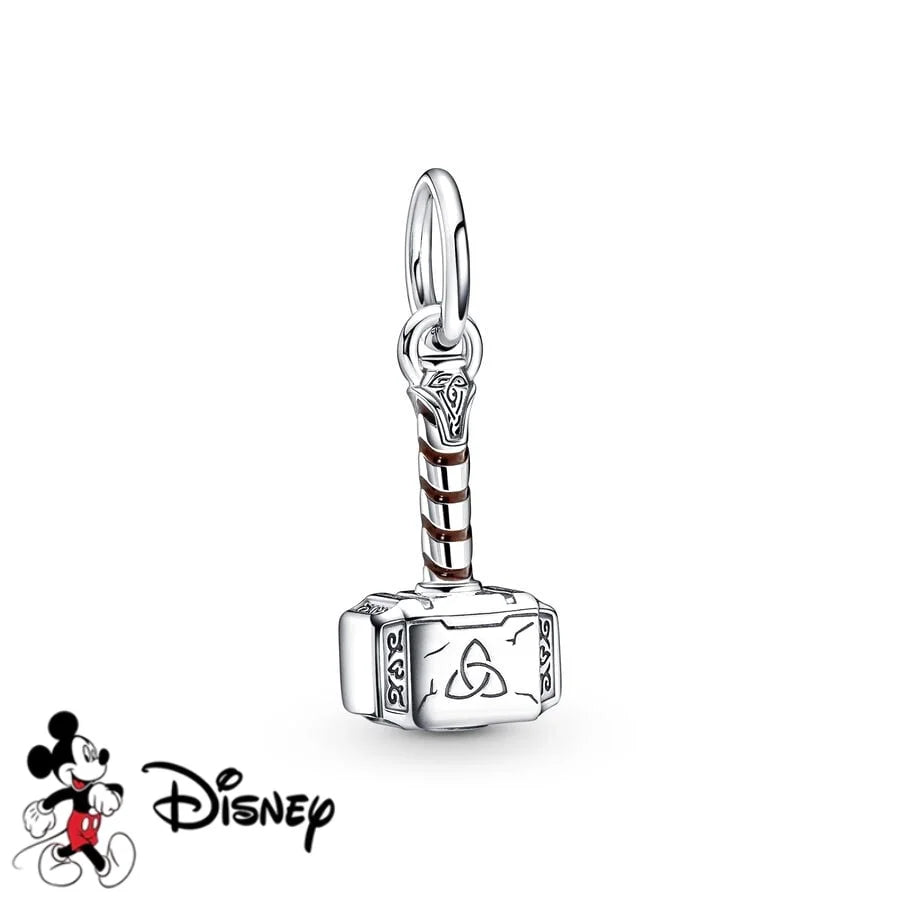 New DIY Jewelry Charms from the Disney Marvel Universe, Spider-Man Gifts, Captain America Pendant Charms, Compatible with Original Silver Bracelets and Necklaces