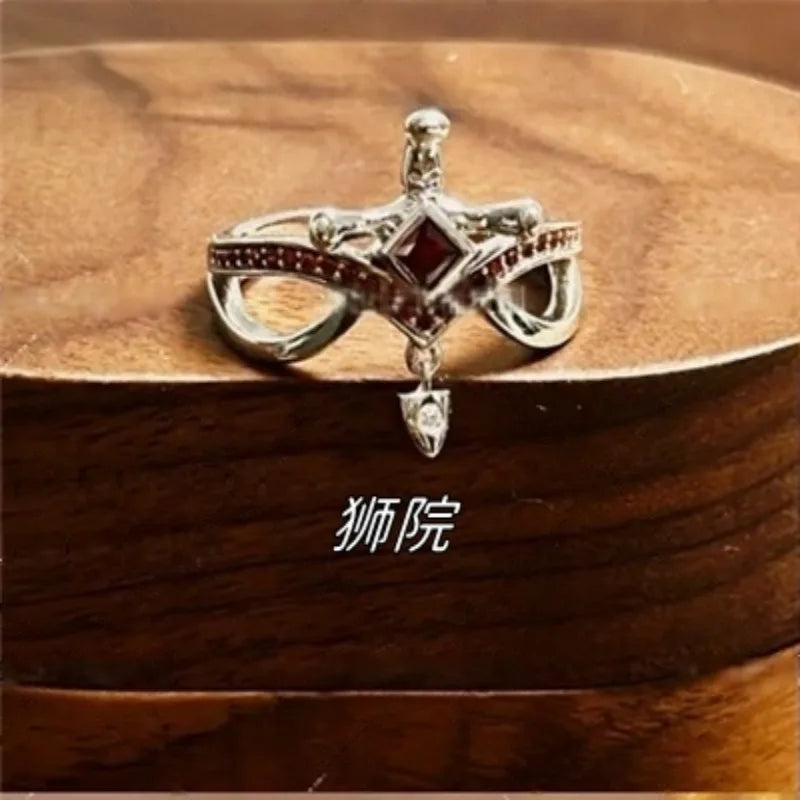 Hogwarts Gryffindor Slytherin Ravenclaw Hufflepuff Anillo hecho a mano - CR mark