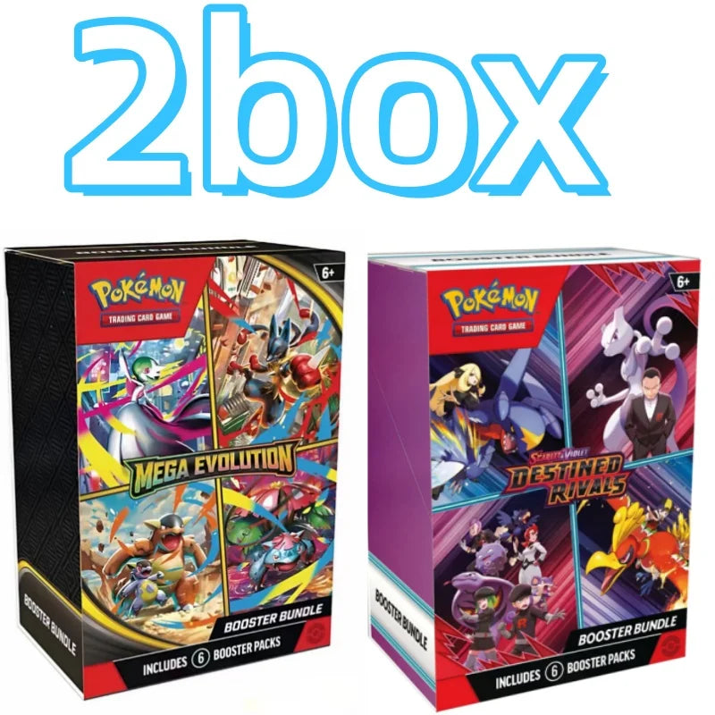 Tarjeta de Pokémon v10, paquete de refuerzo, remaches destinados, evolución prismática, violeta escarlata, 151 tarjetas de refuerzo ME01 en inglés, juguetes, regalos