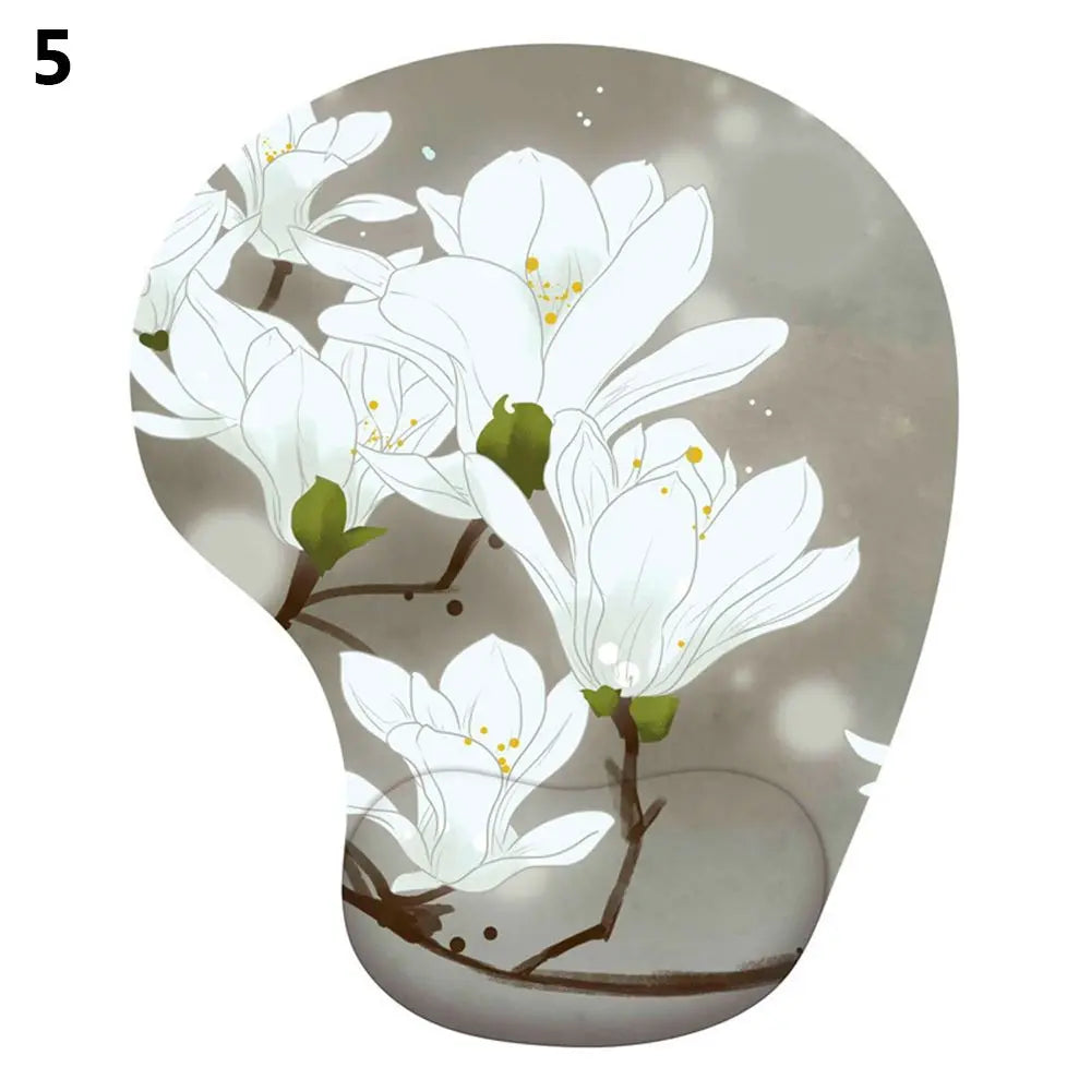 Silicone mouse pad with wrist rest, ergonomic, non-slip, for gaming, desktop, PC, laptop