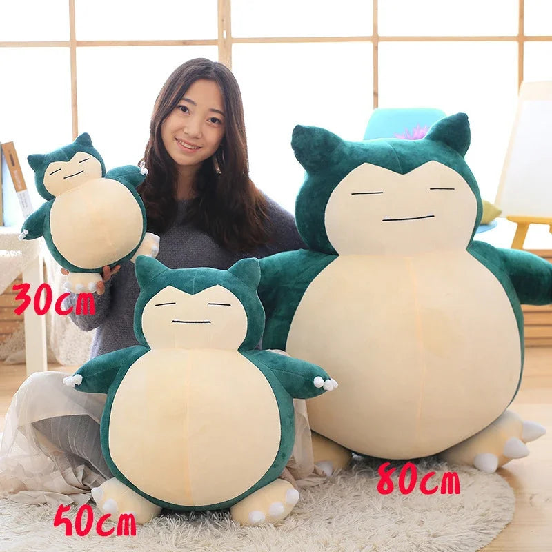Juguetes de peluche de Pokémon Snorlax para niñas, muñeco de peluche suave de Anime japonés, monstruo, elfo, regalo de cumpleaños, 30/50cm - CR mark
