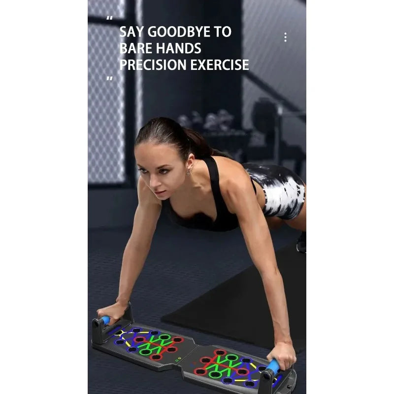 Tabla de flexiones multifuncional para el hogar, tabla de entrenamiento, equipo de entrenamiento de músculos del pecho y abdominales, flexiones portátiles - CR mark