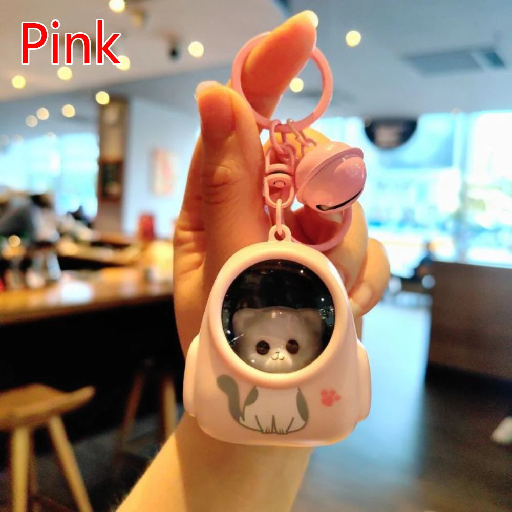 Cute Glowing Bear Keychain, Light Up Cat Night Light, Starry Sky Backpack Keychain, Lovely Handbag Keychain for Mobile Phone, Pendant Gifts
