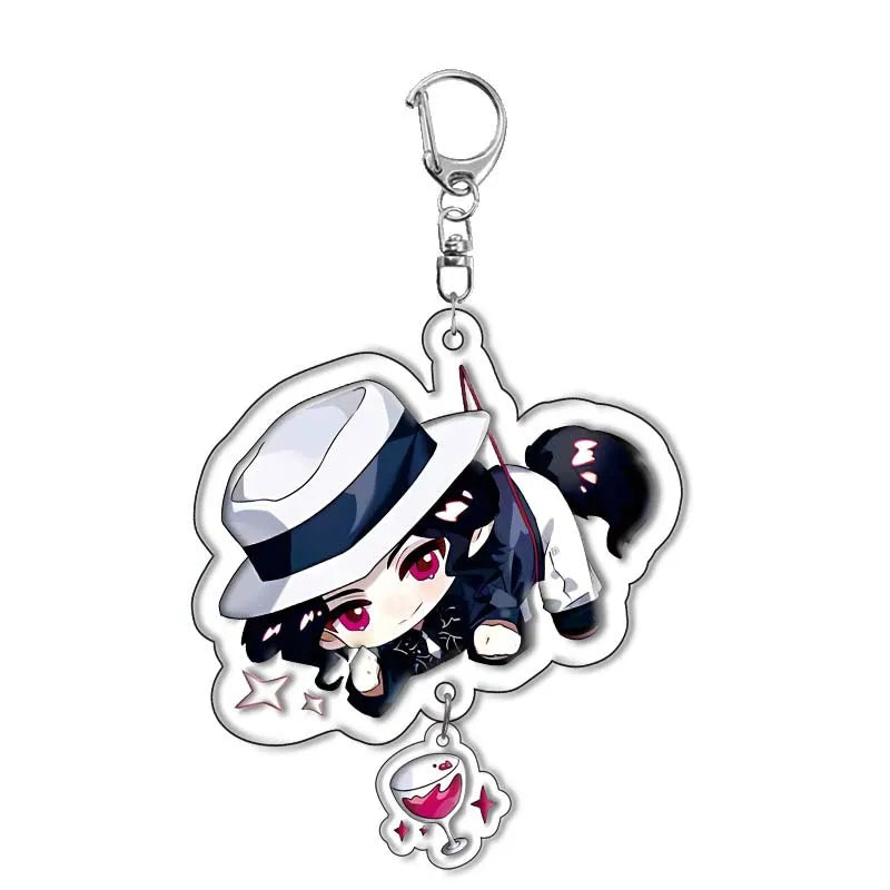 Demon Slayer Tanjiro Zenitsu Double-Sided Acrylic Keychain 5.5cm Anime Accessories