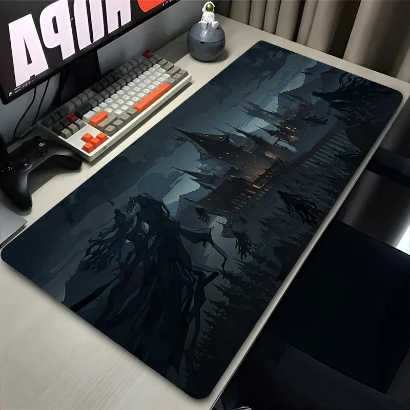PC Mouse Pad, 900x400 Anime Castle Potters Mouse Pad, Extended Non-Slip Rubber Laptop Desk Mat, Gaming Cabinet, HD Keyboard