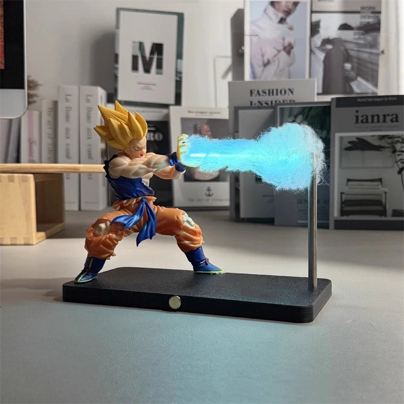 DRAGON BALL Son Goku Kamehameha lámpara de noche decoración de escritorio modelo noche anime que rodea juguetes para niños regalo de cumpleaños - CR mark
