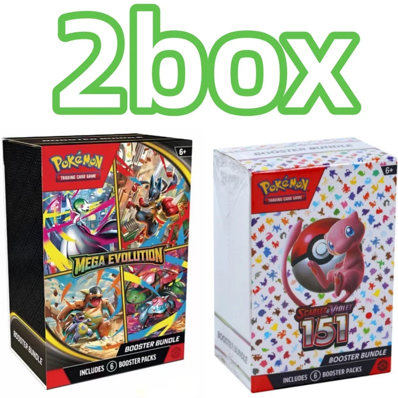 Tarjeta de Pokémon v10, paquete de refuerzo, remaches destinados, evolución prismática, violeta escarlata, 151 tarjetas de refuerzo ME01 en inglés, juguetes, regalos