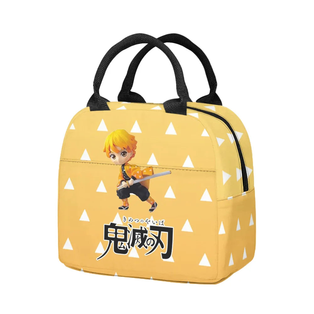 Conjunto de mochila Demon Slayer de Anime, bolsa de almuerzo, estuche para lápices, suministros escolares de gran capacidad, estudiantes de primaria, Tanjirou Nezuko - CR mark