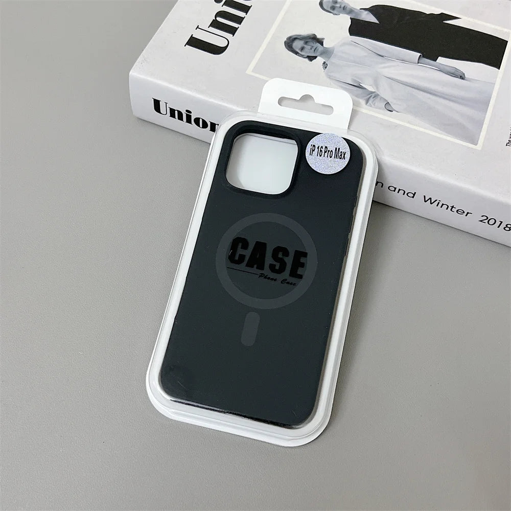 Official Original Liquid Silicone Phone Case for iPhone 16 15 14 13 12 Pro Max Magsafe Magnetic Wireless Charging Cover