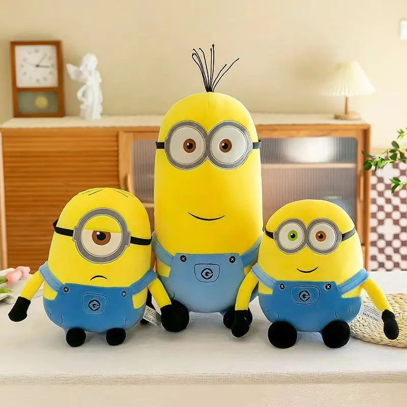 Despicable Me película de dibujos animados juguetes de peluche lindo Minion Plushie Bob Stuart Kevin cosas suaves muñeca decoración de la habitación regalo de cumpleaños para niños - CR mark