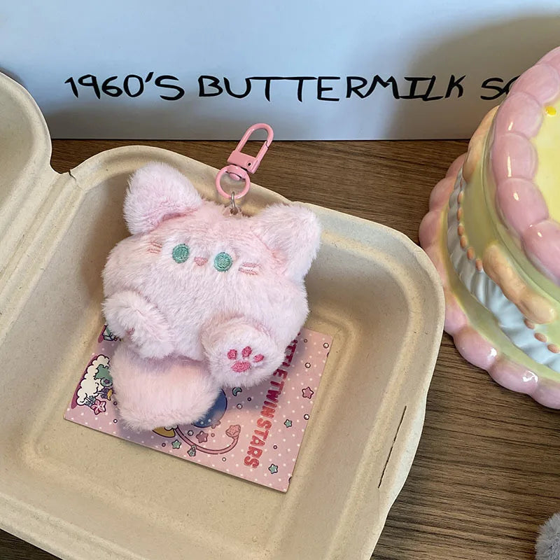 Funny Chihuahua Plush Toy Keychain Pendant Puppy Pet Stuffed Chihuahua Doll Weird Cute Realistic Plush Chihuahua Friend Gift