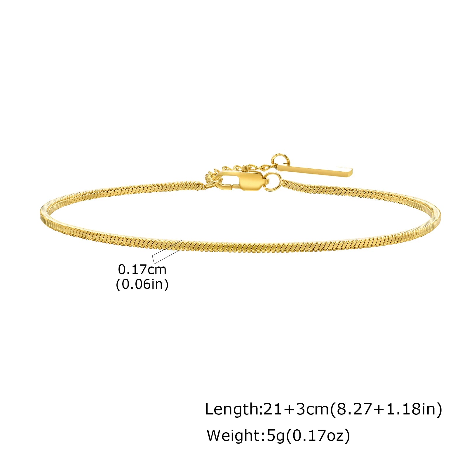 Gold Color Chain Bracelet for Men and Boys, Stainless Steel Chain Bangle, Jewelry Gift for Husband, Father, Son