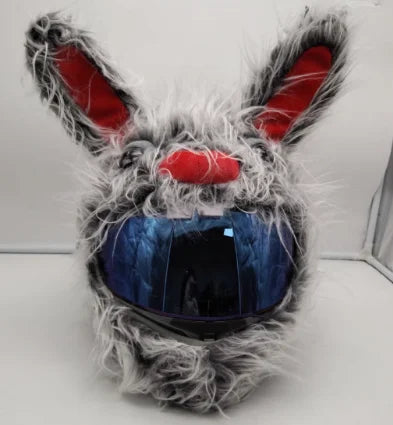 Cubierta protectora para casco, conjunto de felpa esponjosa de dibujos animados para motocicleta, funda protectora de cara completa, especial de seguridad para motocicleta - CR mark