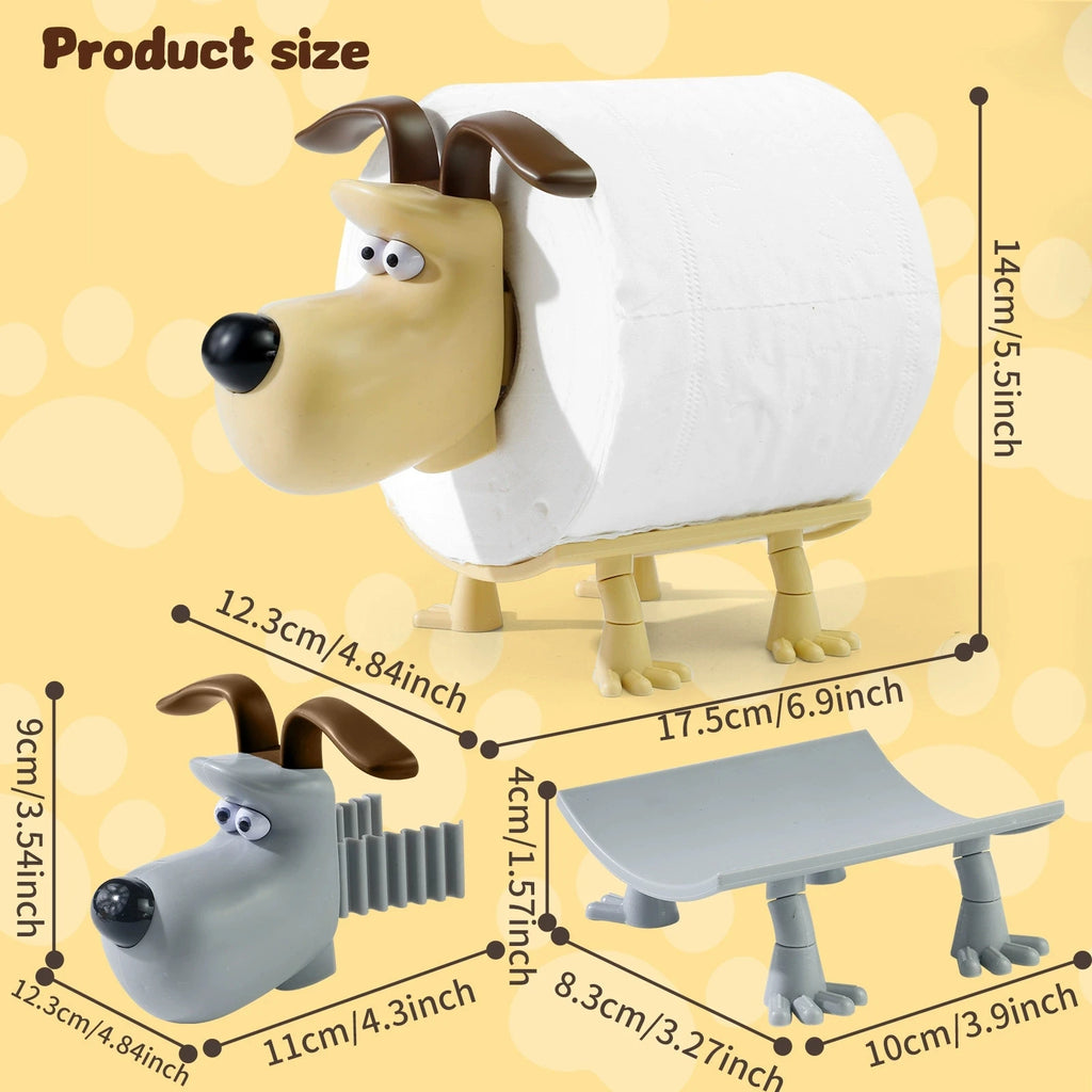 Soporte de papel higiénico divertido perro mapache oveja decoración del hogar accesorio de baño almacenamiento para inodoros baños cocinas salas de estar - CR mark