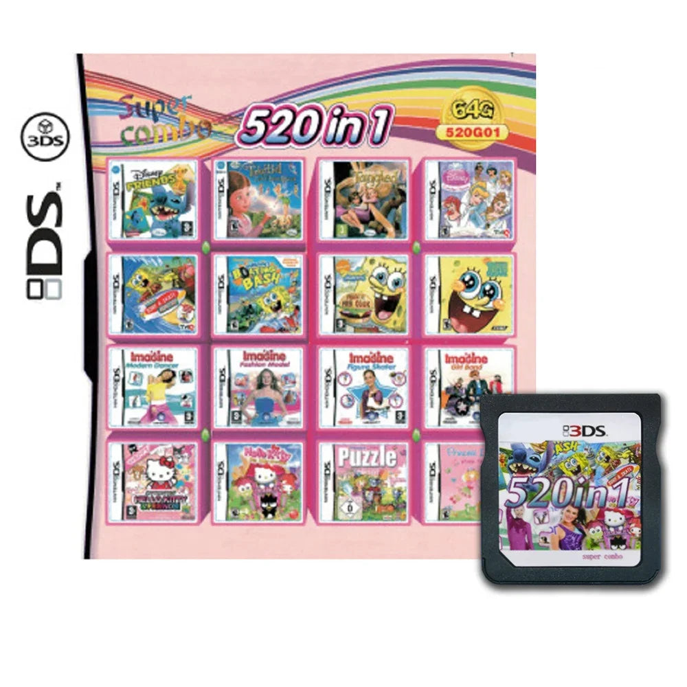 4300 en 1 Compilación DS NDS 3DS 3DS NDSL Cartucho de juego Tarjeta Videojuego Reproductor portátil (tarjeta R4)