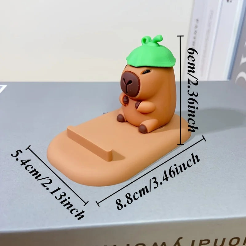Diseño creativo de lindas figuras de capibara, soporte para teléfono de escritorio, soporte para persona perezosa, regalos decorativos creativos - CR mark