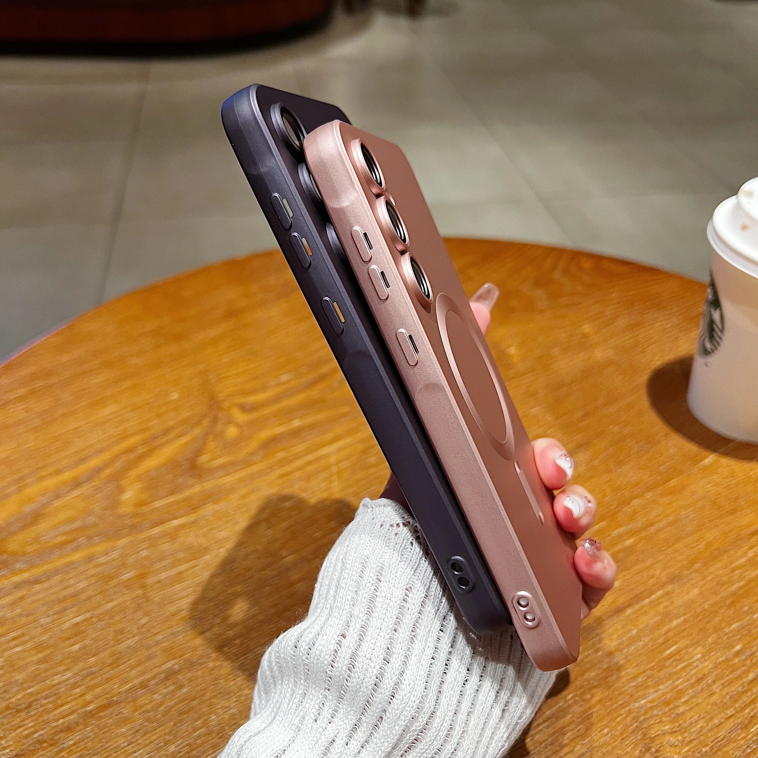 Matte Lens Protective Case for Magsafe Samsung Galaxy S24 S23 S22 S21 A05 A06 A16 A26 A36 A56 A15 A25 A35 A55 A14 A24 A34 A54