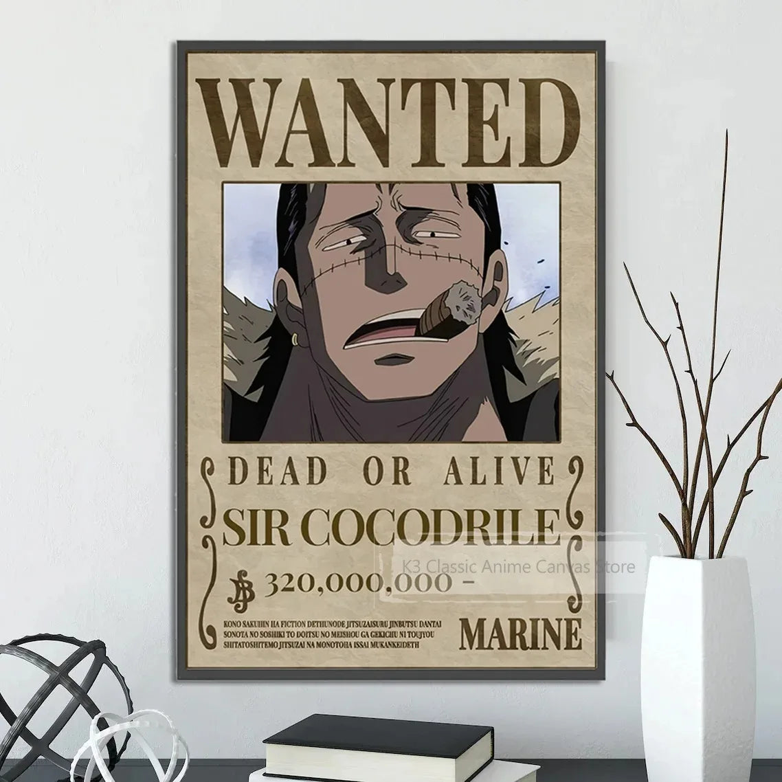 One-piece canvas poster, bounty list, Luffy wallpaper, Ace, Nami figures, home decor, Zoro anime painting, Sanji wall art