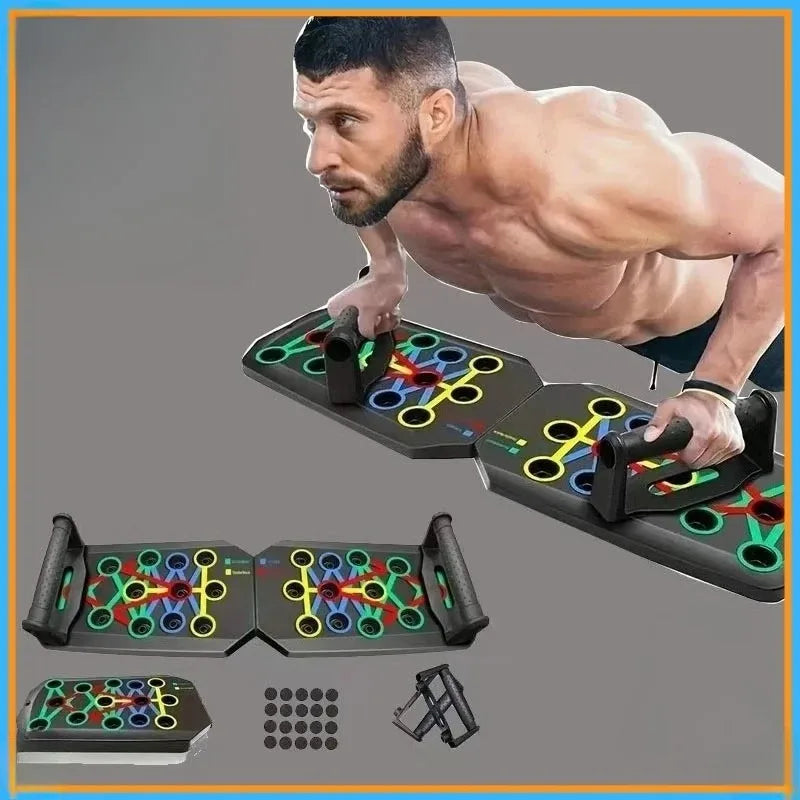 Tabla de flexiones multifuncional para el hogar, tabla de entrenamiento, equipo de entrenamiento de músculos del pecho y abdominales, flexiones portátiles - CR mark