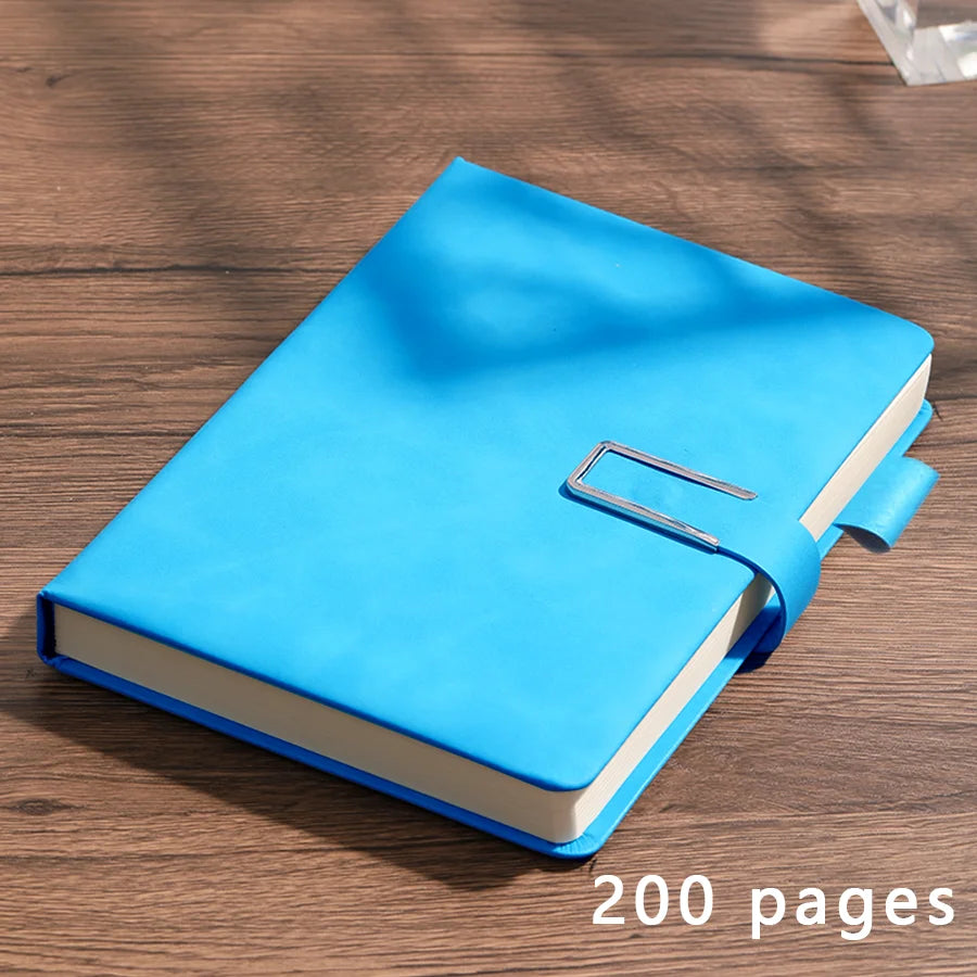 Personalized vintage A5 leather notebook, soft cover, ideal for business meetings, college journaling