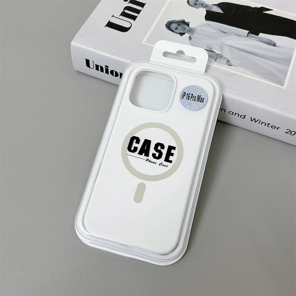 Official Original Liquid Silicone Phone Case for iPhone 16 15 14 13 12 Pro Max Magsafe Magnetic Wireless Charging Cover