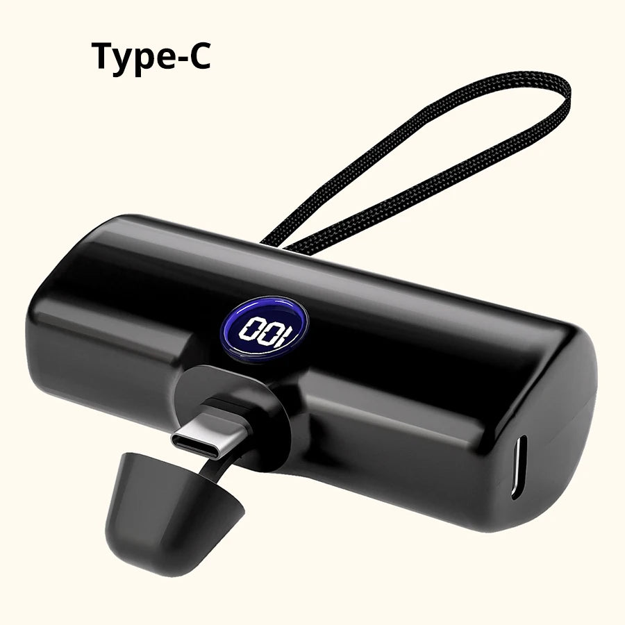 Liboer Portable Fast Charging Power Bank with LED Display, Mobile External Battery for iPhone, Samsung, Xiaomi, OPPO, Compact Power Bank