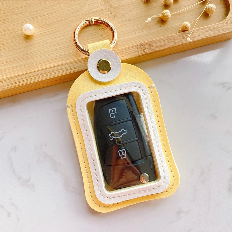 Bolsa de almacenamiento de llaves Universal 4,5*8cm funda para llave de coche accesorios de carcasa de protección remota