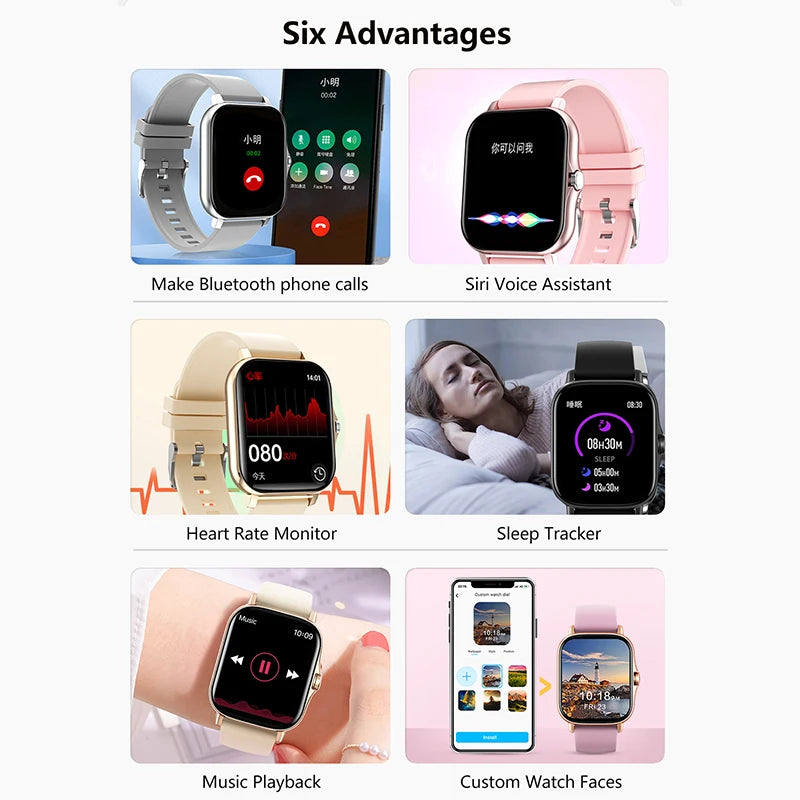 1.83-inch Sports Smartwatch, Health Monitor, Waterproof Smartwatch, Wireless Calling Watches for Men and Women, iOS, Android 2025