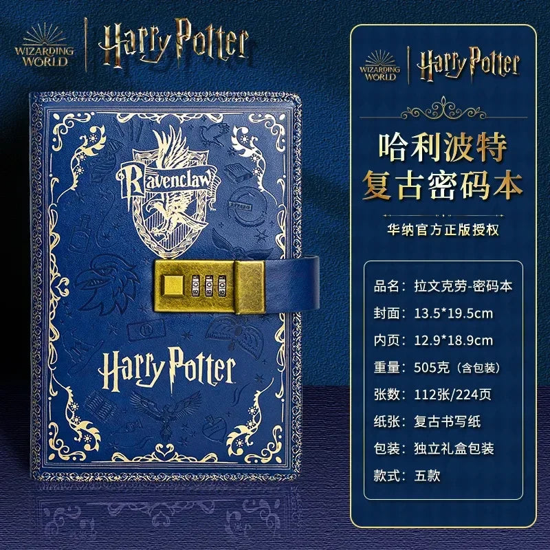 Authentic New Retro Potter Four Academy Password Notebook, Color Pages, A5 Anime Notebook, Cartoon Log Writing Book for Students, Gift Toy