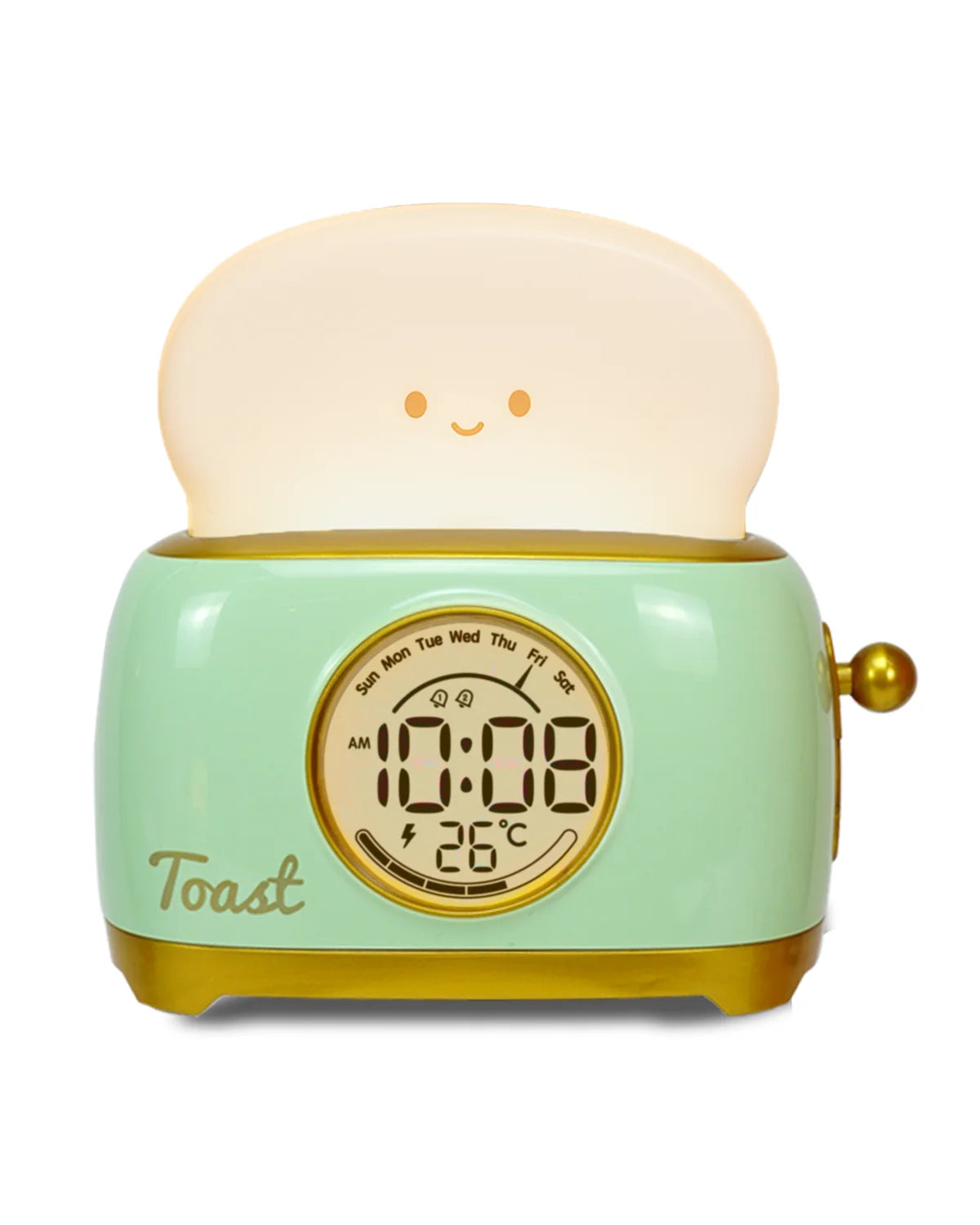 Reloj despertador para niños, luz LED nocturna, Reloj Digital, entrenador de sueño para niños, para el hogar, dormitorio, mesita de noche, bonito Reloj con pantalla de temperatura