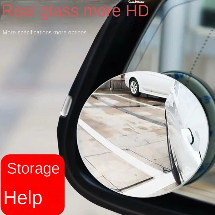 Car Blind Spot Rearview Mirror, Small Round 360 Degree Adjustable Mirror, Convex Reversing Aid