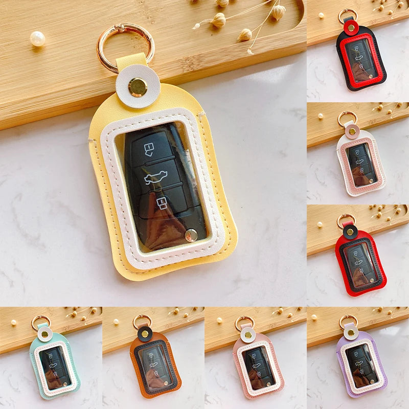 Bolsa de almacenamiento de llaves Universal 4,5*8cm funda para llave de coche accesorios de carcasa de protección remota