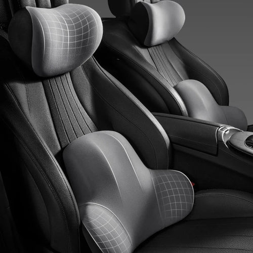 Almohada de espuma viscoelástica para el cuello, protección del respaldo Lumbar, cojín Lumbar, cojín para reposacabezas del coche - CR mark