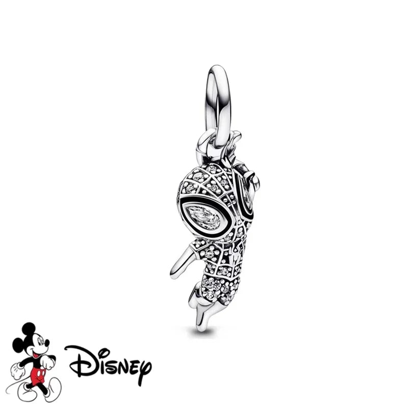 New DIY Jewelry Charms from the Disney Marvel Universe, Spider-Man Gifts, Captain America Pendant Charms, Compatible with Original Silver Bracelets and Necklaces